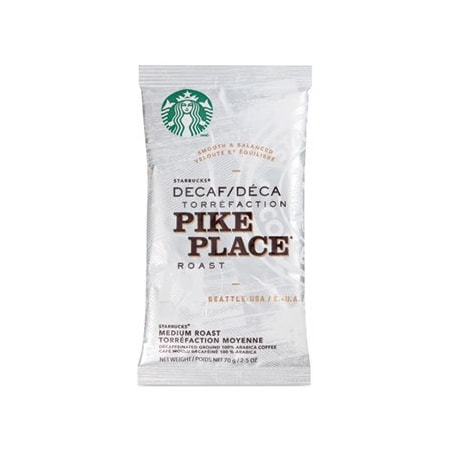 Starbucks Coffee Co Coffee, Pike Place Decaf, 2.7 oz Packet, 72PK 11023061CT